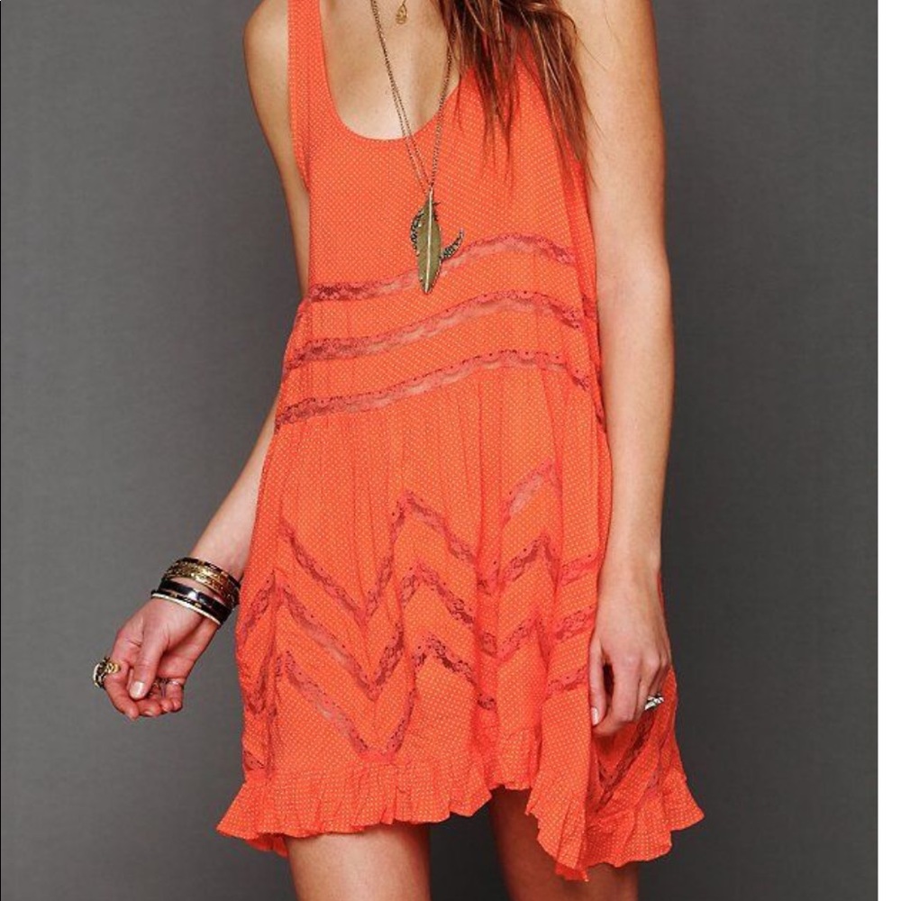 Intimately Free People | Orange Lace Tunic